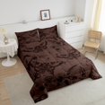 thumbnail image 3 of Erosebridal Damask Moth Bedding Full Comforter Set, Sugar Skull Down Comforter, Mandala Flower Decor, Ultra Soft 3-Piece, 3 of 8