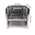 thumbnail image 3 of facefd Stainless Steel Barbecue Grill Portable Folding Washable Reusable Removable Grills Outdoor Backyard Weekend Grilling Tools Straight Grill Net, 3 of 9
