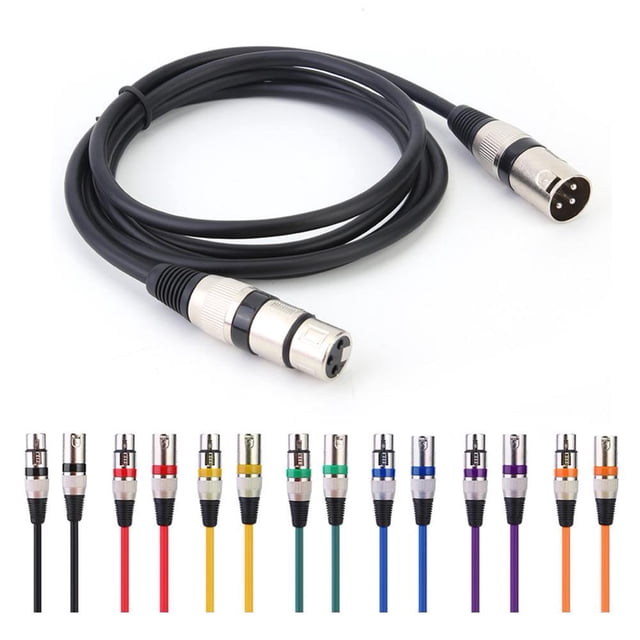 Câble DJ de Scène DMX Coloré 5,9 Pi XLR 3 Broches Mâle vers Femelle