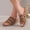 Brown, variant on Nude Sandal Women Wedges Casual Shoes Solid Color Low-heeled Sandals Fashion Flip Flop Orthopedic Sandals Greek Sandals on Clearance