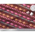 thumbnail image 3 of Soimoi Red Cotton Voile Fabric Aztec Geometric Print Sewing Fabric Yard 56 Inch Wide, 3 of 3