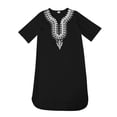 thumbnail image 1 of Chemises Garçons Enfants Classique Africain Dashiki Décontracté Ample Manches Courtes Robe Musulmane Marine 2-3 Ans, 1 of 3