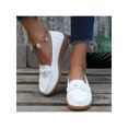 thumbnail image 4 of Innerwin Ladies Loafers Slip On Flats Closed Toe Lightweight Moccasins Driving Work White 6, 4 of 6