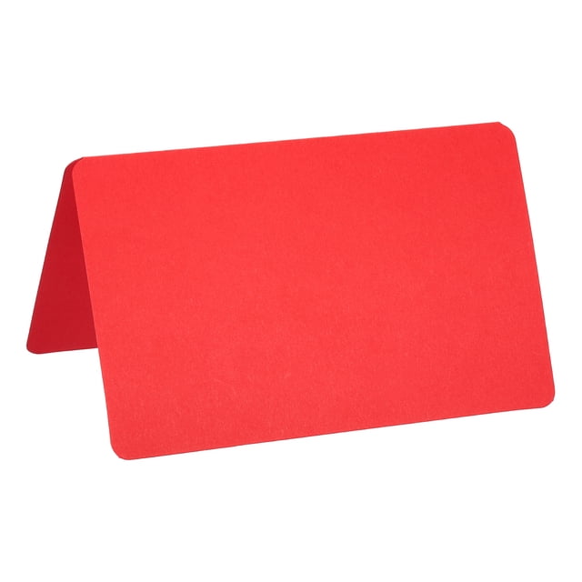 Unique Bargains Blank Greeting Cards,100pack Favor Decor Foldable Blank Card ,Red Card Paper