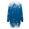 thumbnail image 5 of Kcodviy Robe Décontractée pour Femme à Imprimé de Noël, Col Rond, Longue, Robe Portefeuille pour Femme, Été, Manches, Ample, Sans Capuche, Robe Décontractée pour Femme D, 5 of 5