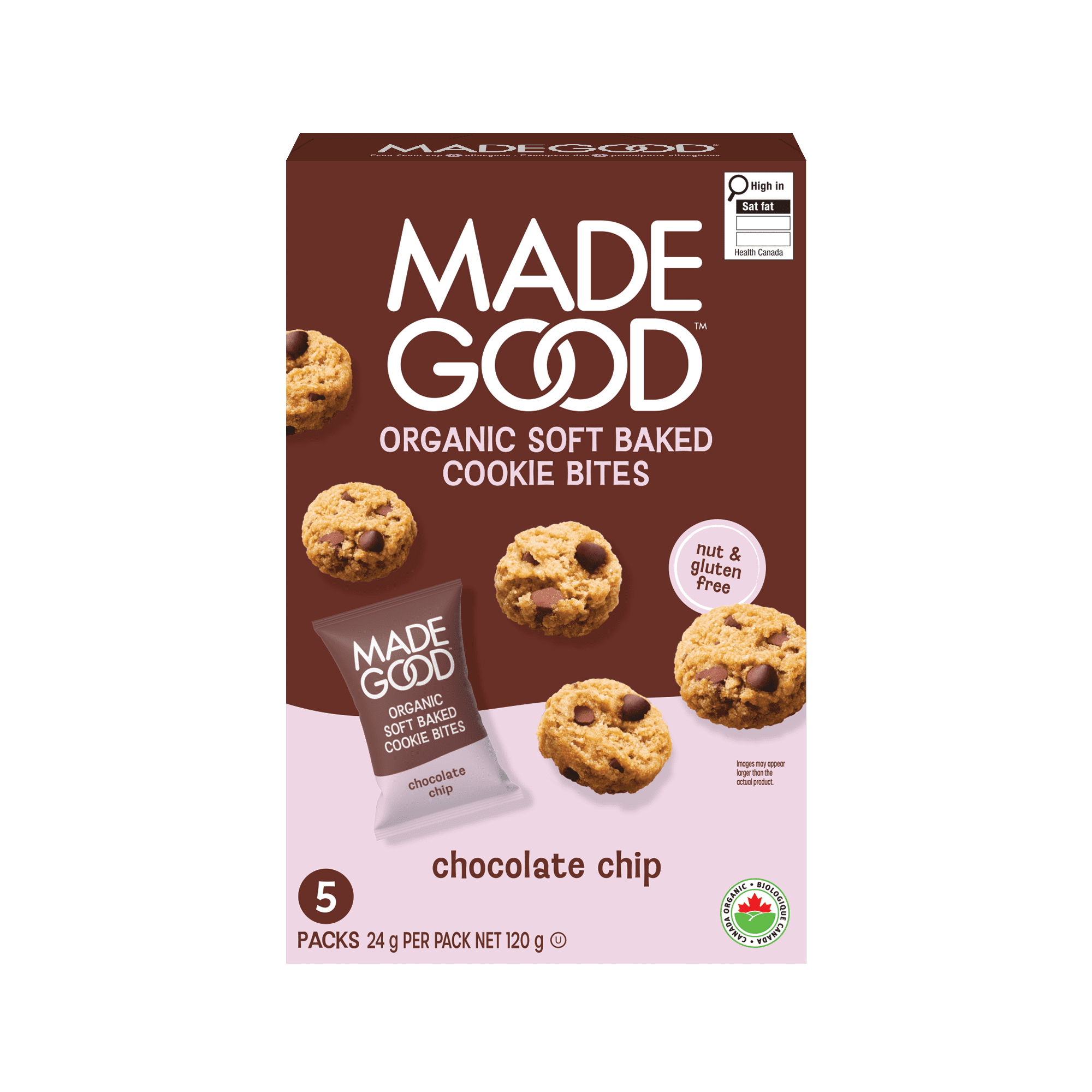 MadeGood Chocolate Chip Soft Baked Mini Cookies 5 packets