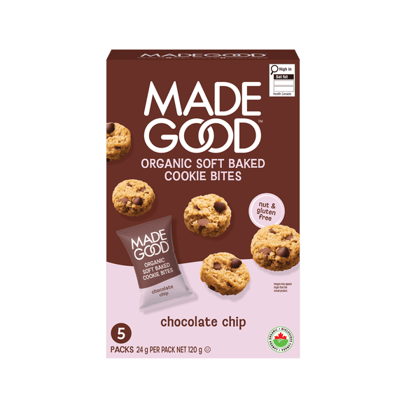 MadeGood Chocolate Chip Soft Baked Mini Cookies 5 packets