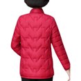 thumbnail image 4 of MAWCLOS Ladies Lightweight Solid Color Puffer Coats Winter With Pockets Down Jackets Big Red 3XL, 4 of 4