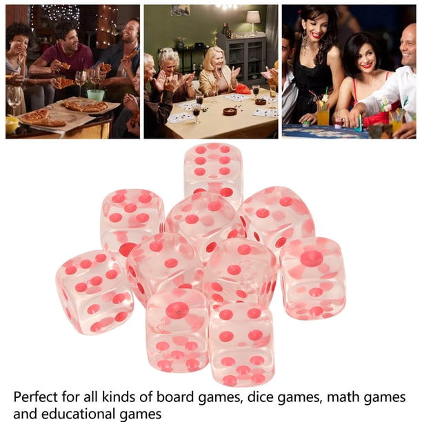 dés Carrés d'Angle, Ensemble de 8 dés à 6 Faces, dés Éducatifs d'Angle Carré, dés de Jeu Standard, dés de Jeux de Société Interactifs pour la Maison et la Classe