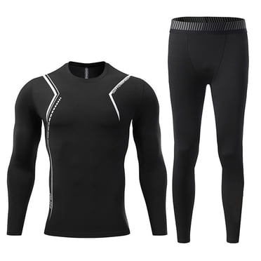 Cameland Men's Sports Running Set Compression Shirt and Pants Skin-Tight Long Sleeves Quick Dry Fitness Tracksuit Gym Biker Yoga Suits