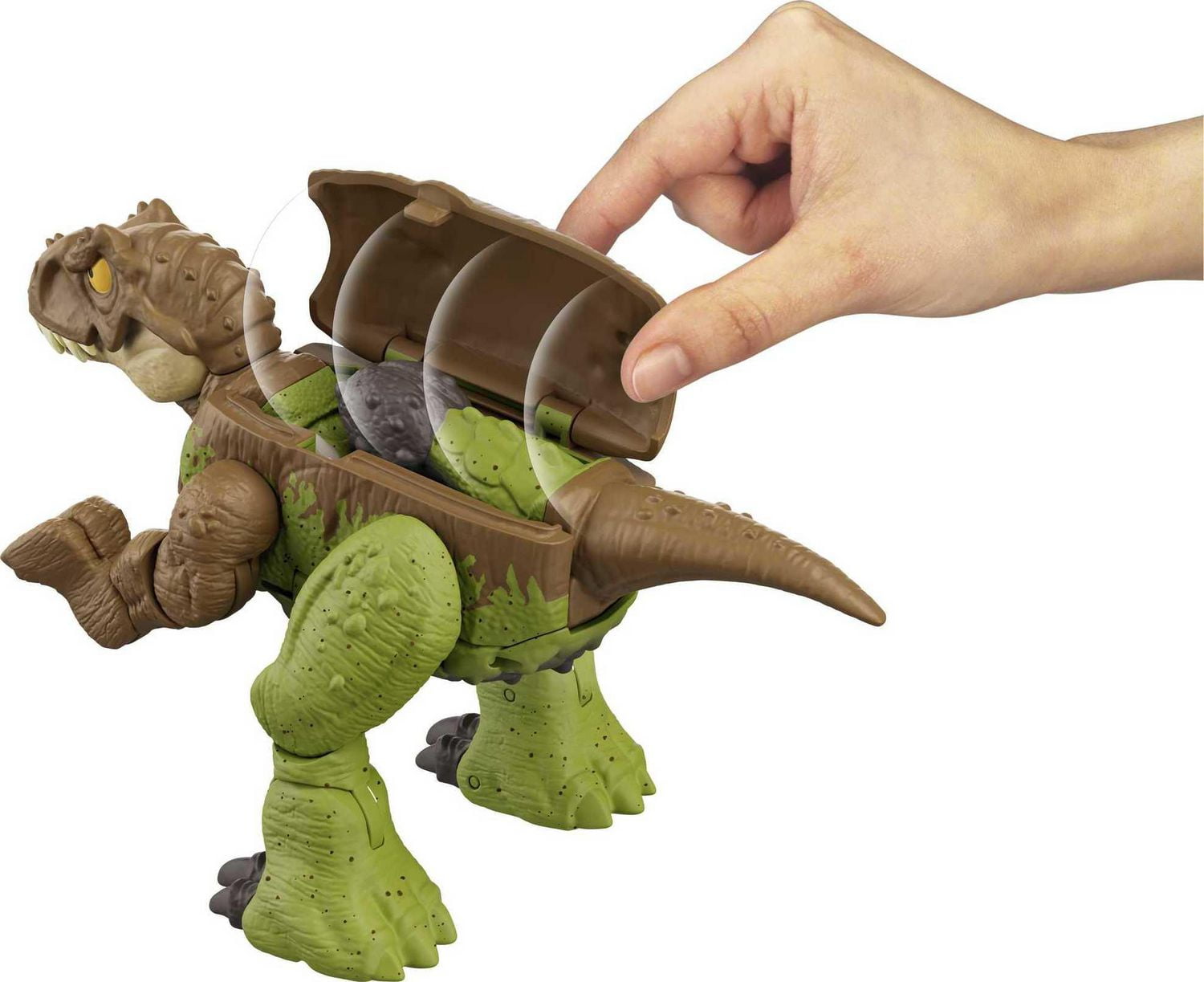 Jurassic World-Double Danger-Tyrannosaurus Rex & Ankylosaurus Jouet dinosaure transformable