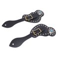 thumbnail image 1 of TOPINCN 2PCS Spur Straps for Cowboy, Boots Equipment, Rodeo, Equestrian, Full Grain Leather, Handmade Accessories, 1 of 7