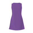 thumbnail image 4 of Mohiass Robe d'Été Sans Manches à Col en V pour Femmes, Couleur Unie, Plage 2024, Robe Bohème Décontractée, Violet, TG, 4 of 7