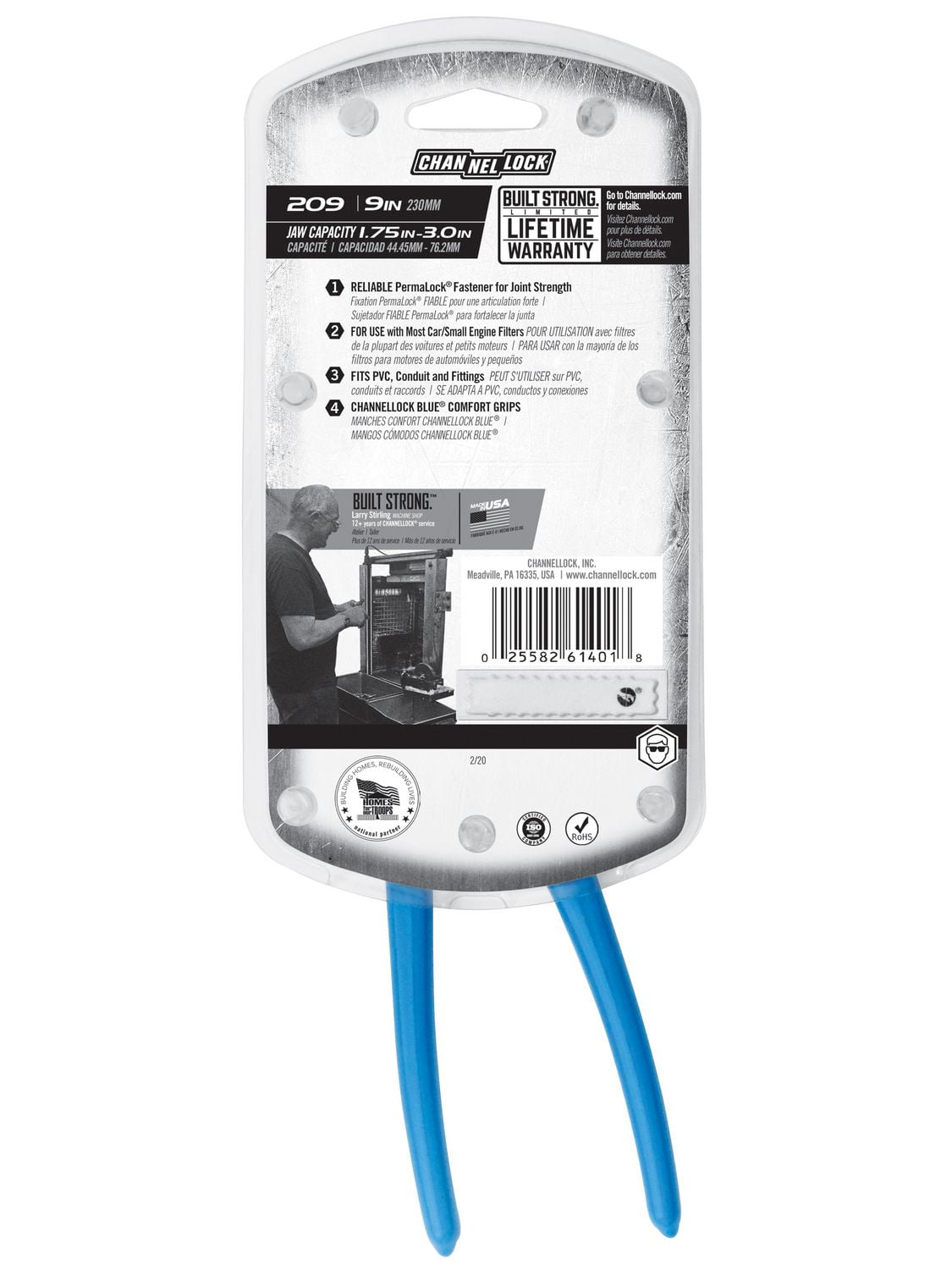 CHANNELLOCK 9" filtre à huile/pince en PVC