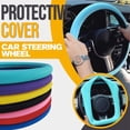 thumbnail image 1 of Iumwxz Plaques Housse de Volant de Voiture Antidérapante Résistante à l'Usure Housse de Protection pour Volant de Voiture Housse Universelle pour Volant Assiette Jetable Gel de Silice Bleu Foncé Rabais de 50 % Transparent, 1 of 3