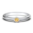 thumbnail image 1 of Bague Classique à Pierre de Naissance Sertie Clos - Citrine (Novembre), 1 of 4