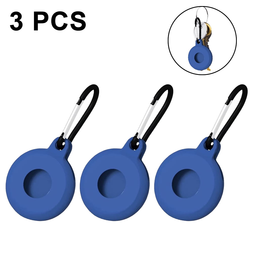 Lot de 3 Étuis de Protection pour AirTag, Étui en Silicone Souple, Housse, Support pour Traqueur