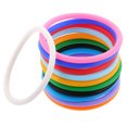 thumbnail image 3 of KAKOWELY wrist keychain bracelet 11pcs Fashionable Round Silicone Keyring Bracelet Comfortable Soft Bangle Multi-Functional Keychain Wristlet Wrist Keychain Bracelet, 3 of 4