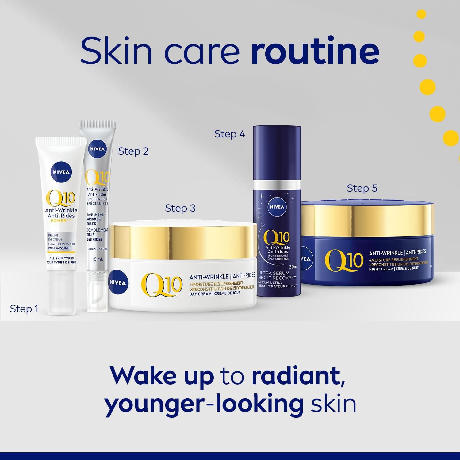Sérum ultra récupérateur de nuit Anti-rides NIVEA Q10 Réparation avec provitamine B5 30ml