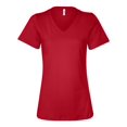 thumbnail image 1 of Bella Canvas 6405 Missy Jersey T-Shirt à Manches Courtes à Col en V, 2TG, Rouge, 1 of 3