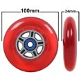 thumbnail image 3 of Replacement Scooter Wheels with Abec 7 Bearings 100mm Red Wheel 2-Pack for Razor, 3 of 5