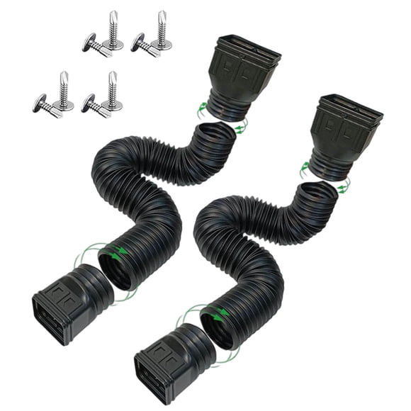 Rallonge Réglable pour Descente de Pluviomètre, Tuyau de Drainage Ondulé, Gouttière Extérieure Flexible, Bec d'Arrosage pour Pluvions 152 cm Utilitaire