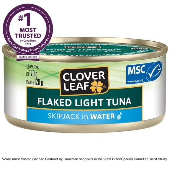 Thon pâle émietté CLOVER LEAF®, Listao dans l’eau