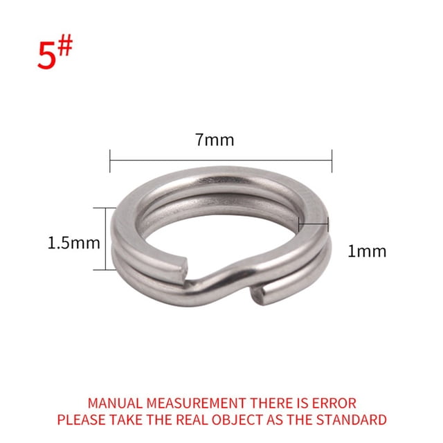 Stainless Steel Split Ring Fishing Connector Double Split Snap Lure Accessories