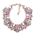 thumbnail image 1 of fastboy Rhinestone Bib Necklace Style With Sparkling Rhinestones Premium Alloy And Rhinestone Crystal pink, 1 of 6