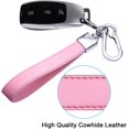 thumbnail image 2 of Wisdompro Genuine Leather Car Keychain, Universal Heavy Duty Key Fob Keychain Leather Key Chain Holder with 3 Keyrings, 2 of 5