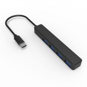 WIFKLSIIPG Type-C Hub 4-Port Data Hub Splitter with 5V Micro USB Power Port for USB Expansion