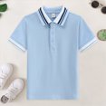 thumbnail image 2 of NIEWTR Polos Coupe Confort pour Enfants Manches Courtes à Col Uniforme Scolaire 1-9 Ans (Bleu, 4-5 Ans), 2 of 7