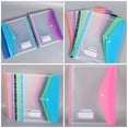 thumbnail image 3 of SHISUYAN 6Pcs Office Binder Pockets Documents Snap Button Binder Pouches File Storage Bags File Folder, 3 of 8