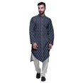 thumbnail image 1 of Atasi Printed Long Sleeve Kurta With Pajama Set For Men Summer Clothing, 1 of 4