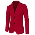thumbnail image 1 of INSPIRE CHIC Blazer en Tricot à Revers Cranté à Manches Longues pour Homme avec Poches, 1 of 7