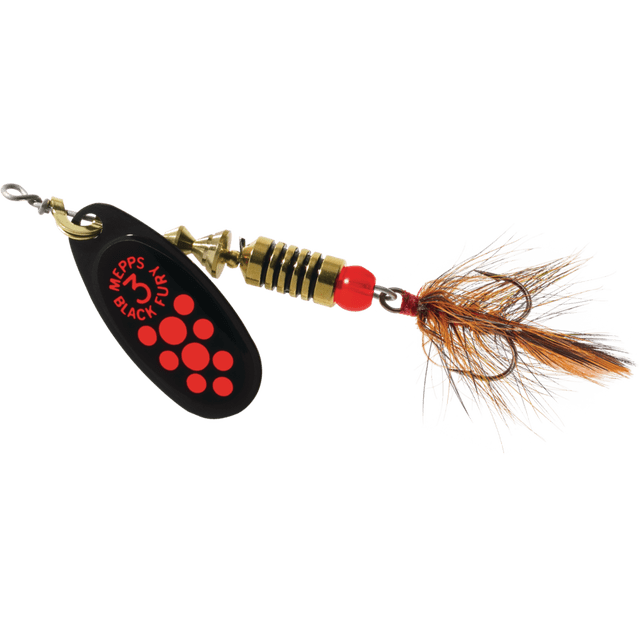 Mepps BF2D-FL Black Fury Dressed #2 Fluorescent Red