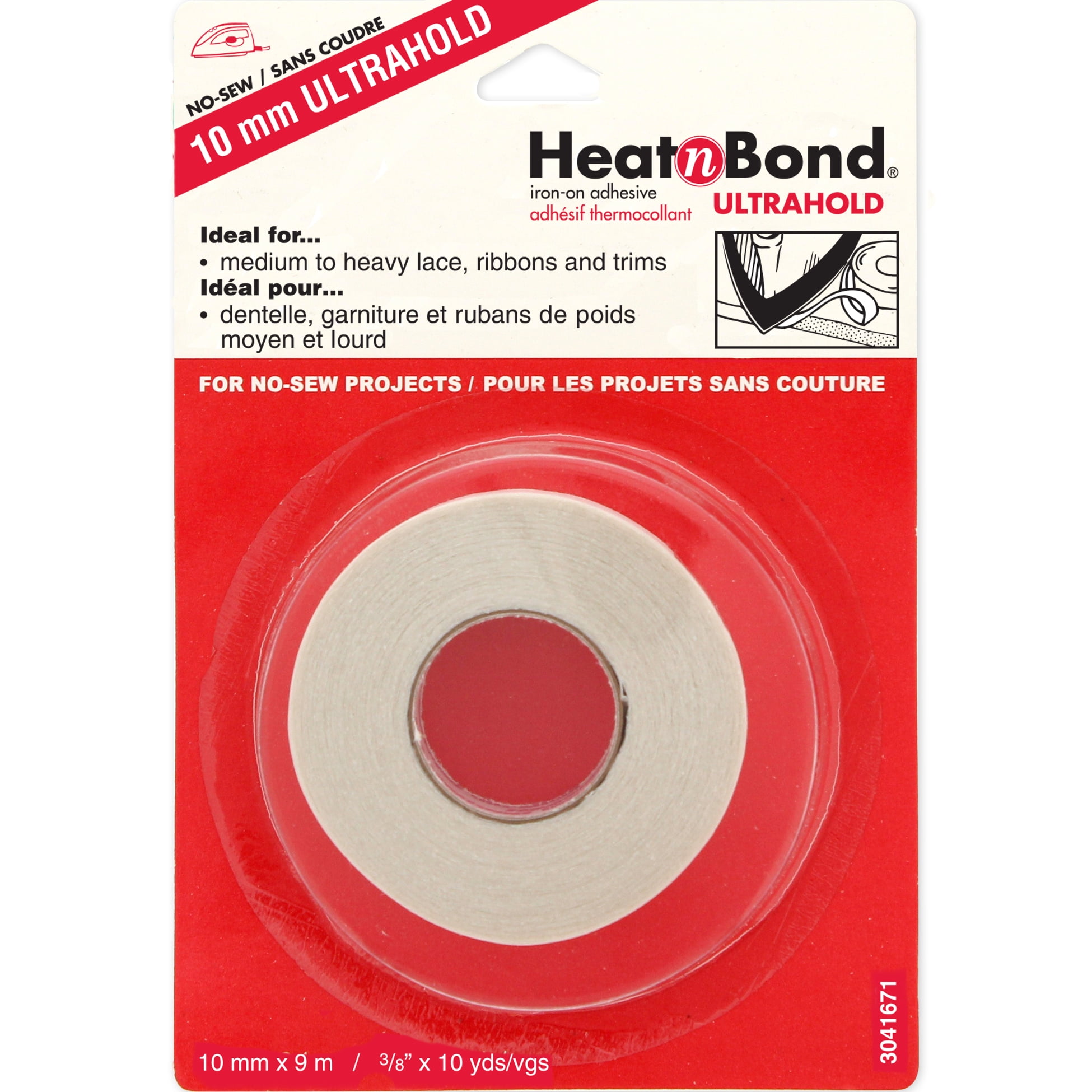 HeatnBond® Ultra Hold Iron-On Adhesive Tape, 10 mm (0.39 in) × 9 m (3/8 in × 10 yd), 9.1 m (9.95 yd)