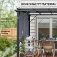 thumbnail image 4 of Outsunny 10' x 12' Retractable Pergola Canopy for Backyard, Garden, Grey, 4 of 10