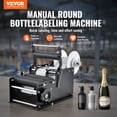 thumbnail image 2 of VEVOR Manual Round Labeling Machine, 15-20pcs/min, Adjustable Manual Round Bottle Labeler Suitable for Bottle Diameter 0.78-4.72 inches (with Pressing Bar), 2 of 9