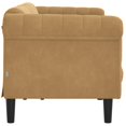 thumbnail image 3 of vidaXL Sofa 3 Places Brun Cuir Suédé Synthétique, 3 of 5