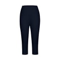 thumbnail image 4 of Birdeem Pantalons Raccourcis pour Femmes avec Dentelle Couleur Unie Sports Décontractés Pantalons Raccourcis, 4 of 12