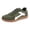 Green, variant on XIMIN Women's Minimalist Barefoot Shoes Retro Sneakers Vintage Leather & Suede Patchwork Casual Shoes Zero Drop Sole Wide Width Fashion Walking Sneaker