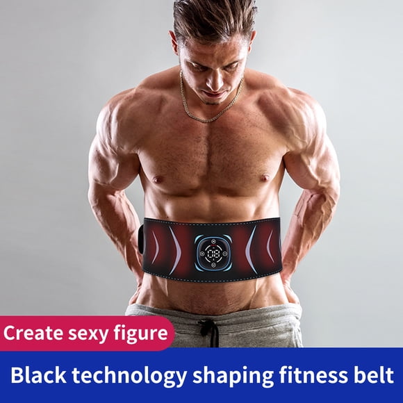 1 Set Slimming Belt Touch Operation Wireless Remote Control Low Noise Intelligent Power Off Rechargeable Abdominal Trainer Ten Modes Abdomen Arm Leg Waist Workout Fitness Belt Home Use