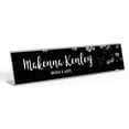 thumbnail image 1 of Printtoo Personalized Desk Name Plate Pretty & Flowers Custom Acrylic Office Desk Name Plate Accessory 2x10 Inches, 1 of 5
