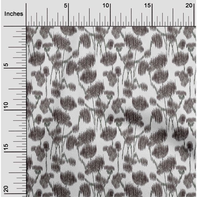 oneOone Georgette Viscose Fabric Floral Ikat Decor Fabric Printed BTY 42 Inch Wide