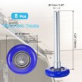 thumbnail image 2 of 8 Rouleaux de Porte de Garage en Nylon Bleu 1.8 Pouces, Tige Longue 4.25 Pouces, Bleu, 2 of 7