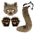 thumbnail image 1 of Ensemble d'Halloween Réaliste avec Gants et Queue en Fourrure pour Fêtes et Événements, 1 of 3