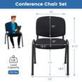 thumbnail image 3 of Costway Ensemble de 5 Chaises de Bureau pour Invités Empilables Chaise de Réception Salle d'Attente de Conférence, 3 of 9