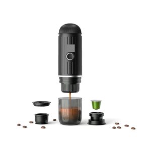 Electric Portable Heating Coffee Machine For Car Home Camping Wireless Travel Coffee Maker Fit Capsule Powder ,Portable