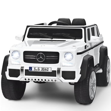 Patiojoy Licensed Mercedes Benz 12V Electric Kid RC Car Battery Powered Ride On Car White